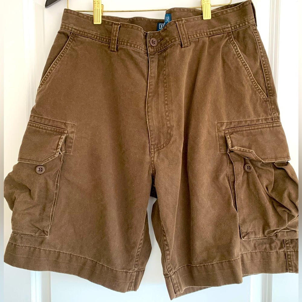 Polo Ralph Lauren Heavyweight Cotton Dark Chocolate Cargo Shorts - 36